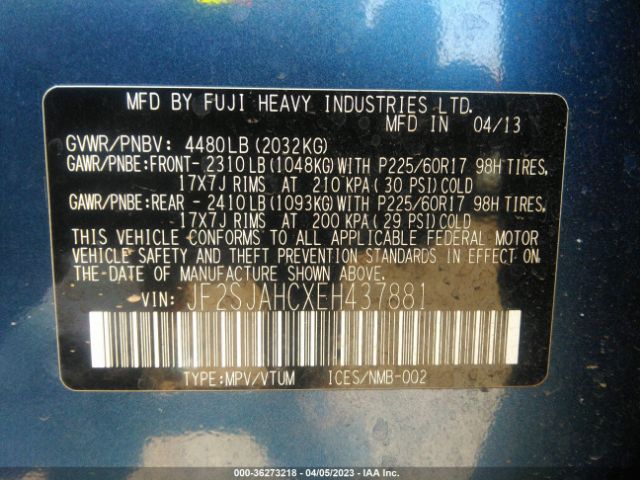 JF2SJAHCXEH437881 Subaru Forester 2.5i Limited
