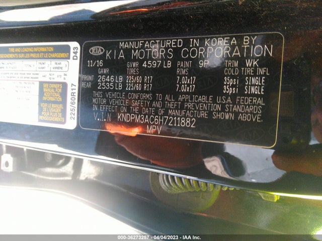 KIA Sportage Lx 2017 KNDPM3AC6H7211882 Image 9