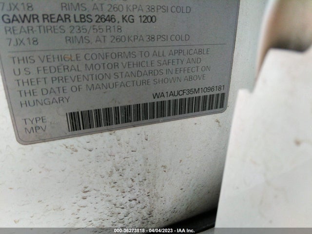 WA1AUCF35M1096181 Audi Q3 PREMIUM