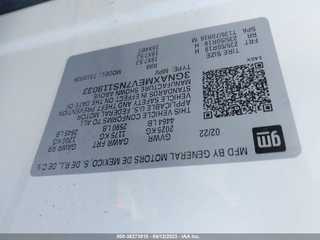 Chevrolet EQUINOX RS 2022 3GNAXMEV7NS118033 Image 11