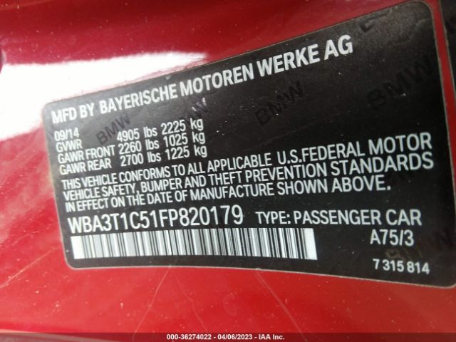 WBA3T1C51FP820179 BMW 4 Series 428i Xdrive