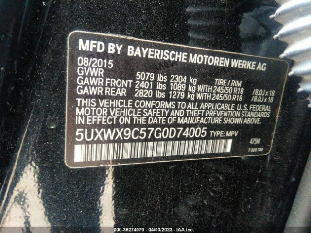 5UXWX9C57G0D74005 BMW X3 Xdrive28i