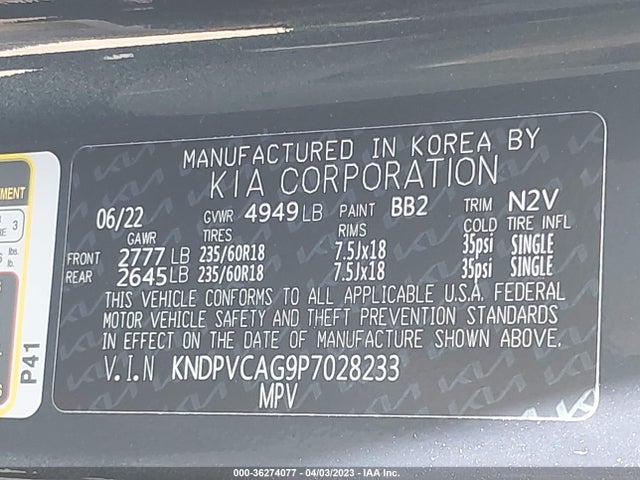 2023 Kia Sportage, VIN: KNDPVCAG9P7028233