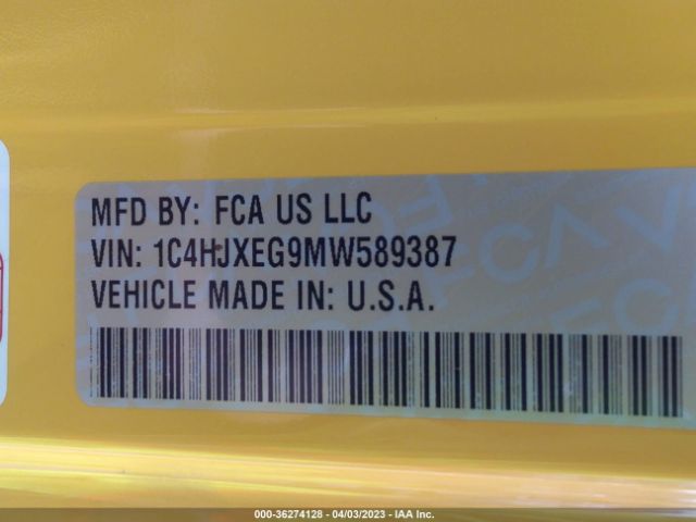 1C4HJXEG9MW589387 Jeep Wrangler Unlimited Sahara