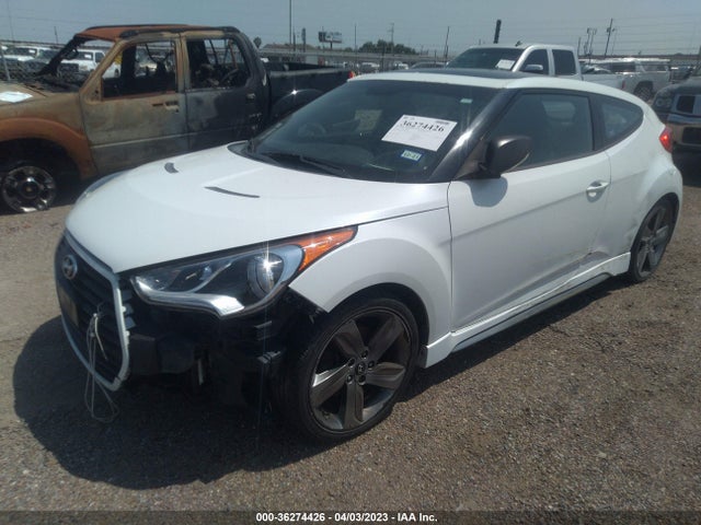 2013 HYUNDAI VELOSTER TURBO W/BLUE INT VIN: KMHTC6AE8DU101296