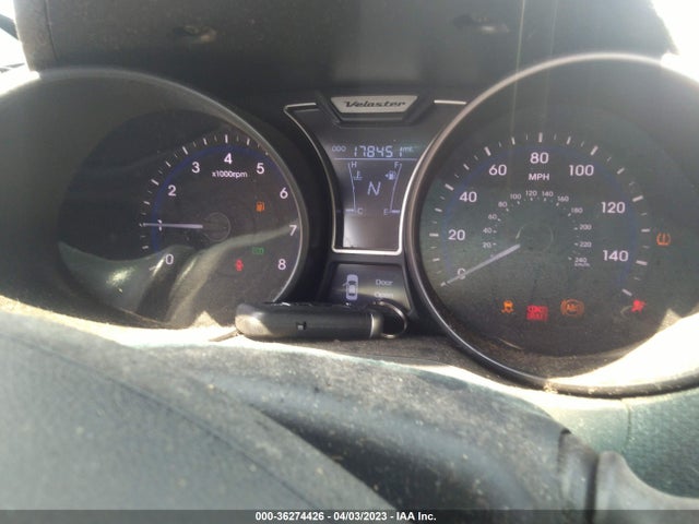 2013 HYUNDAI VELOSTER TURBO W/BLUE INT VIN: KMHTC6AE8DU101296
