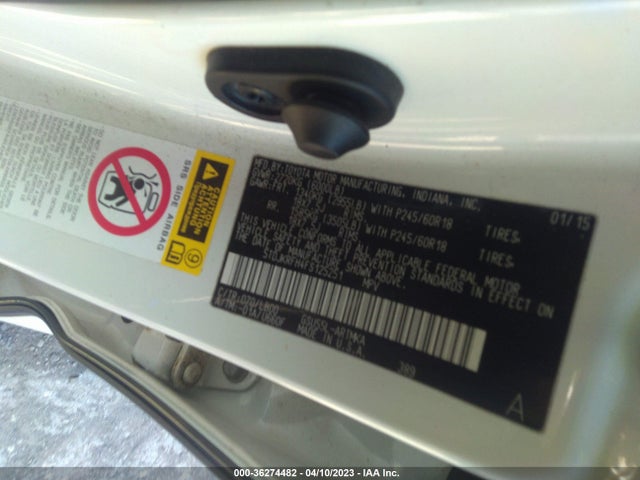 2015 TOYOTA HIGHLANDER XLE VIN: 5TDJKRFH4FS125251