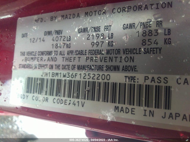Mazda MAZDA3 2015 JM1BM1W36F1252200 Image 10