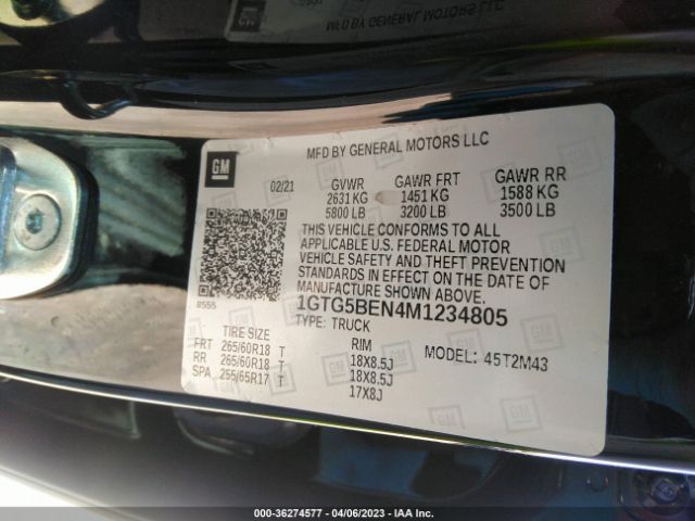 1GTG5BEN4M1234805 GMC Canyon 2wd Elevation Standard