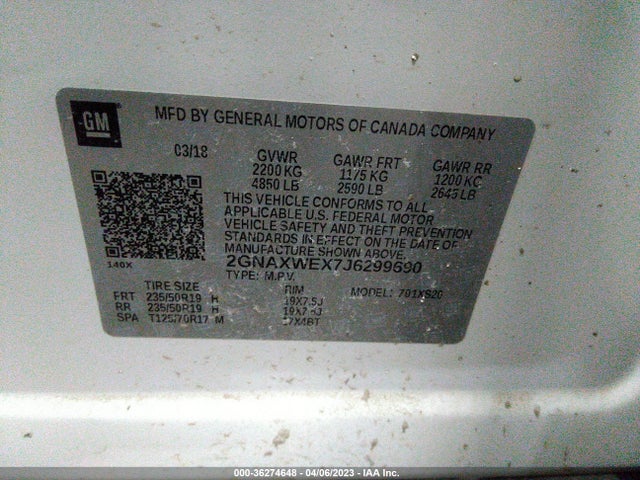 Chevrolet Equinox Premier 2018 2GNAXWEX7J6299690 Image 9