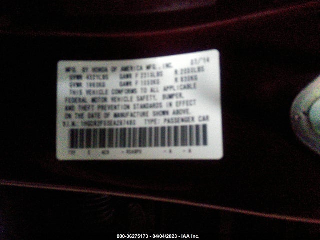 Honda Accord Sedan Sport 2014 1HGCR2F50EA287490 Image 10