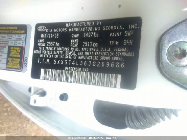 5XXGT4L36JG269686 KIA Optima Lx