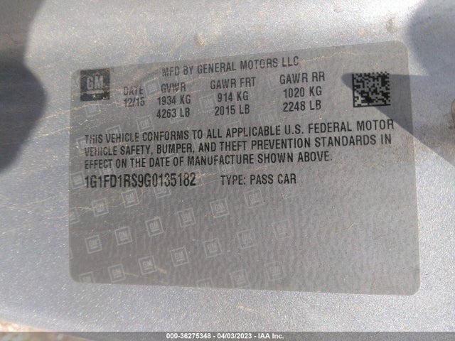Chevrolet Camaro 2lt 2016 1G1FD1RS9G0135182 Image 10