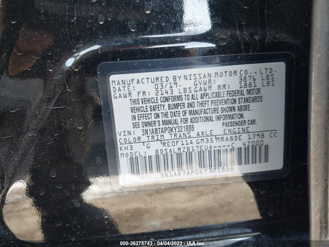 Nissan SENTRA SR 2019 3N1AB7AP0KY321888 Image 10