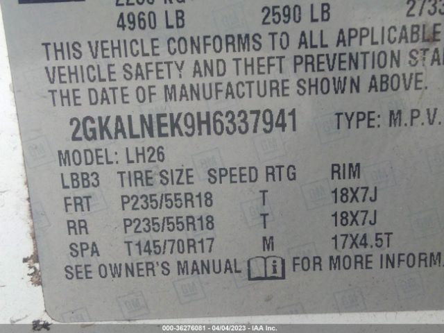 2GKALNEK9H6337941 GMC Terrain Sle