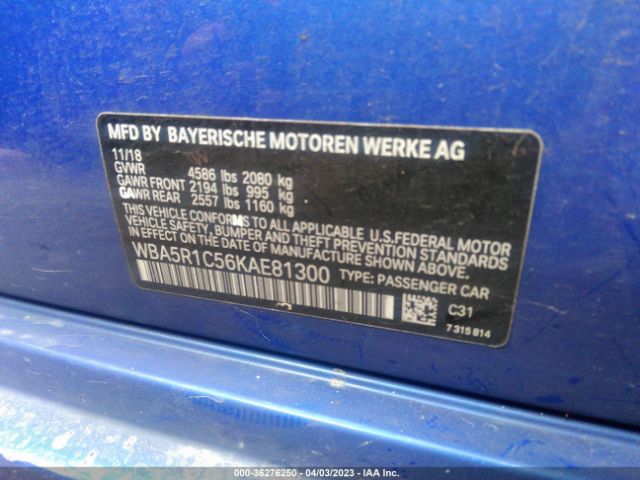 WBA5R1C56KAE81300 BMW 3 Series 330i