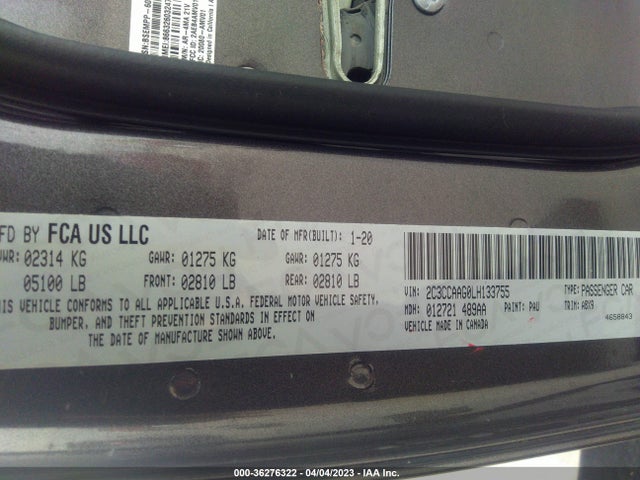 2C3CCAAG0LH133755 Chrysler 300 Touring