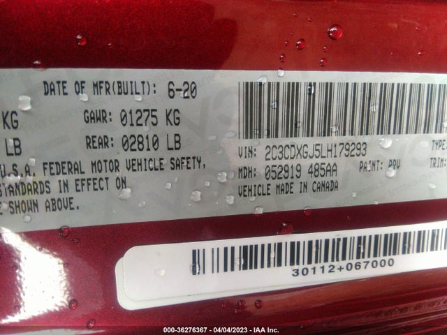 Dodge Charger Scat Pack 2020 2C3CDXGJ5LH179293 Image 9