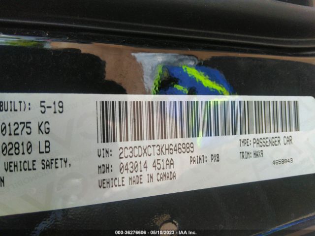 2C3CDXCT3KH646989 Dodge CHARGER R/T