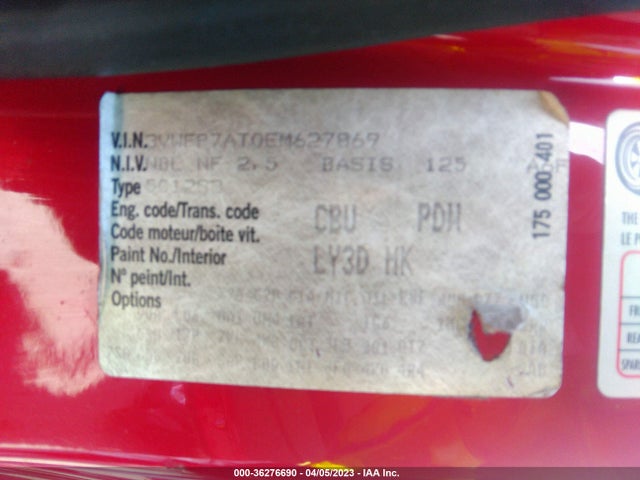 Volkswagen Beetle Coupe 2.5l Entry 2014 3VWFP7AT0EM627869 Image 11
