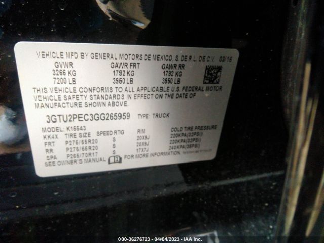 3GTU2PEC3GG265959 GMC Sierra 1500 Denali