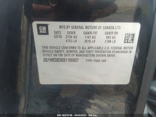 Chevrolet Impala Limited Ltz 2014 2G1WC5E3XE1156827 Image 9