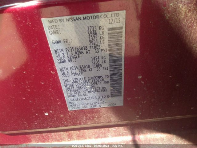 5N1AR2MN8GC615329 Nissan Pathfinder Sl