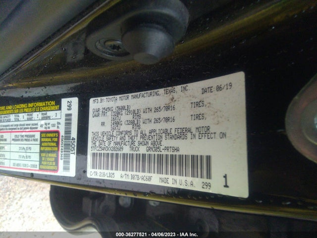 Toyota Tacoma 4wd Sr/sr5/trd Sport 2019 5TFCZ5AN3KX202609 Image 10