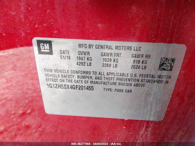 Chevrolet Malibu Premier 2016 1G1ZH5SX4GF201455 Image 9