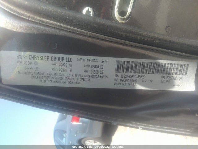 Dodge DART SXT 2015 1C3CDFBB6FD105005 Image 9