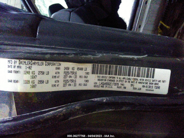 2002 JEEP GRAND CHEROKEE LAREDO VIN: 1J4GW48S62C173978