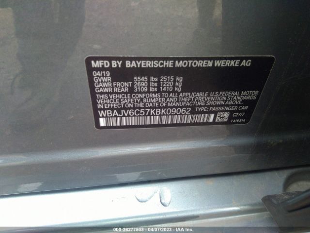 WBAJV6C57KBK09062 BMW 6 Series 640i Xdrive