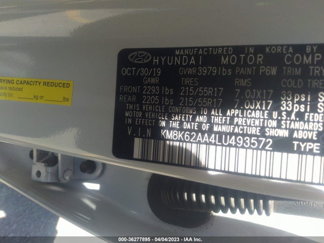 Hyundai Kona Sel Plus 2020 KM8K62AA4LU493572 Image 9