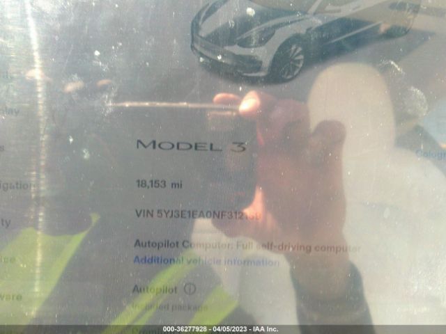 5YJ3E1EA0NF312169 Tesla MODEL 3