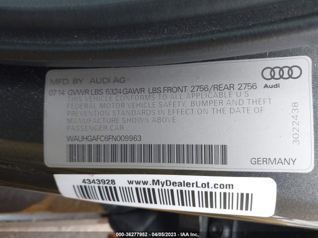 WAUHGAFC6FN009963 Audi A6 3.0t Prestige