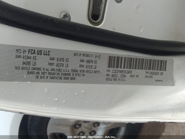 Dodge DART SE 2015 1C3CDFAA9FD416078 Image 10