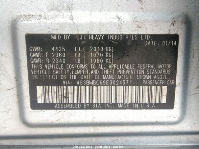 4S3BMBC69E3024571 Subaru Legacy 2.5i Premium