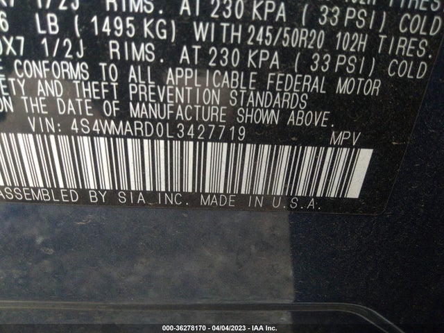 4S4WMARD0L3427719 Subaru Ascent Touring