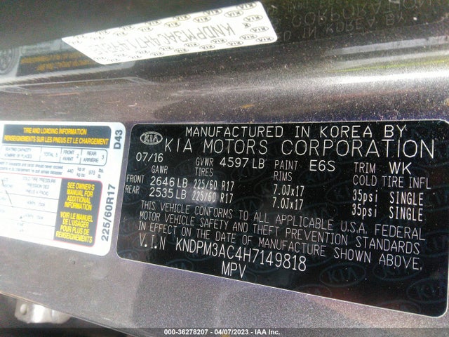 KIA Sportage Lx 2017 KNDPM3AC4H7149818 Image 9
