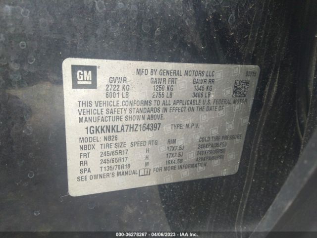 1GKKNKLA7HZ164397 GMC ACADIA SLE