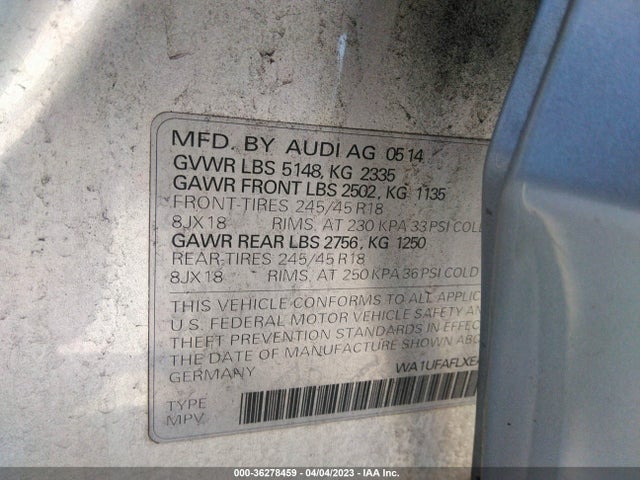 WA1UFAFLXEA156226 Audi Allroad Premium Plus