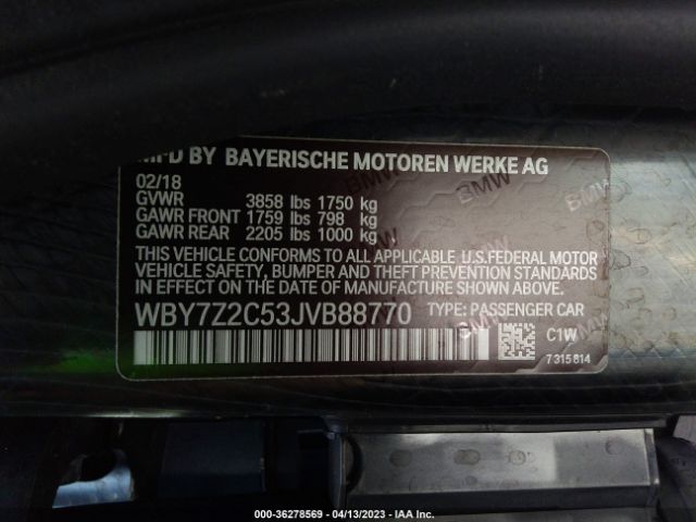 WBY7Z2C53JVB88770 BMW I3