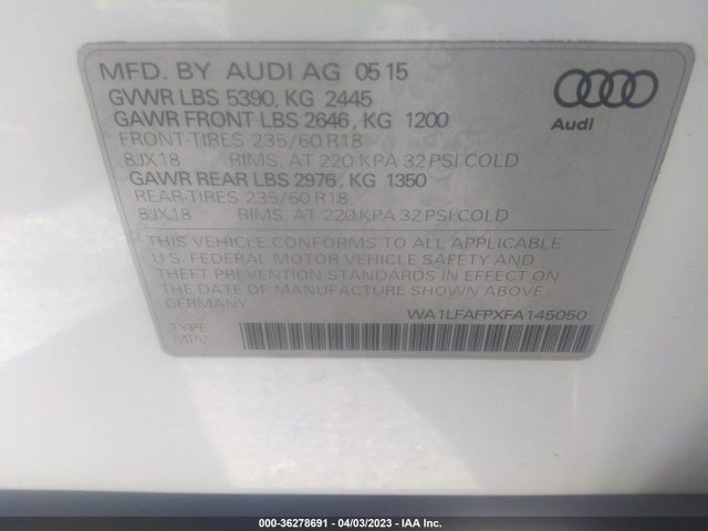 WA1LFAFPXFA145050 Audi Q5 Premium Plus
