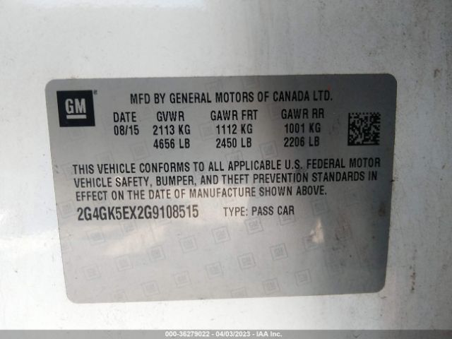 2G4GK5EX2G9108515 Buick Regal