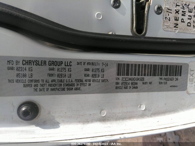 2C3CCAAGXEH341628 Chrysler 300
