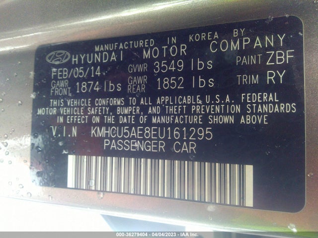 Hyundai ACCENT SE 2014 KMHCU5AE8EU161295 Image 9