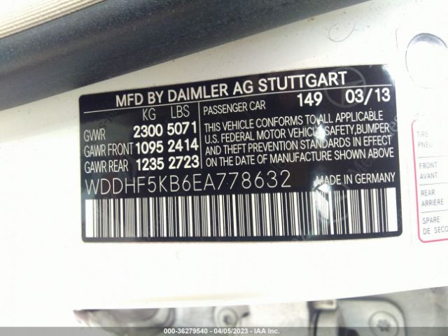 WDDHF5KB6EA778632 Mercedes-Benz E-class E 350