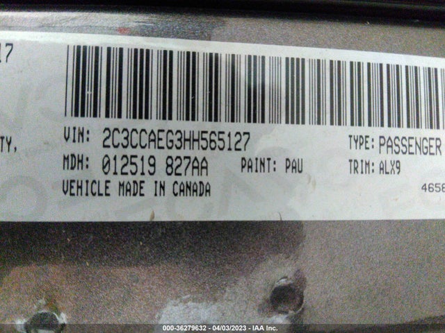 2C3CCAEG3HH565127 Chrysler 300 300c
