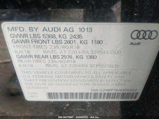 WA1LFAFP1EA055462 Audi Q5 Premium Plus
