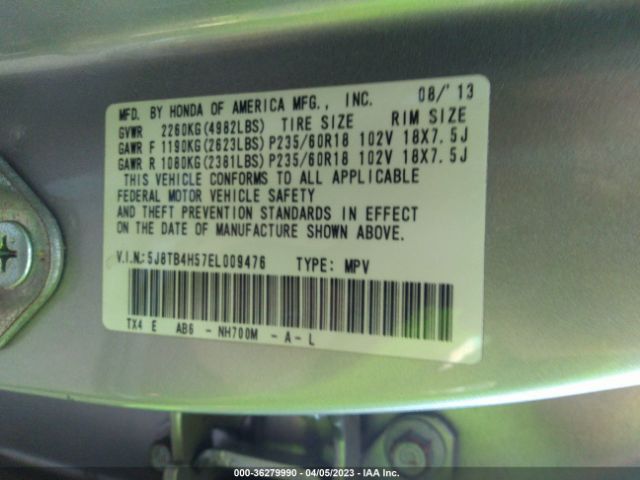 5J8TB4H57EL009476 Acura Rdx Tech Pkg